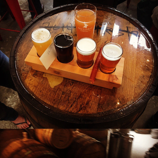 beer flight at Vancouver Brewery Tour