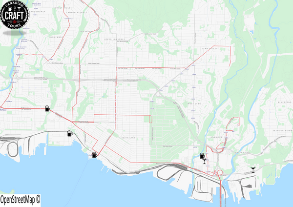 North Vancouver Brewery Map