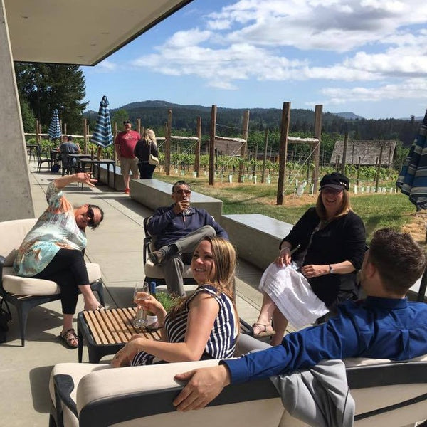 Tasting on the Patio at Blue Grouse