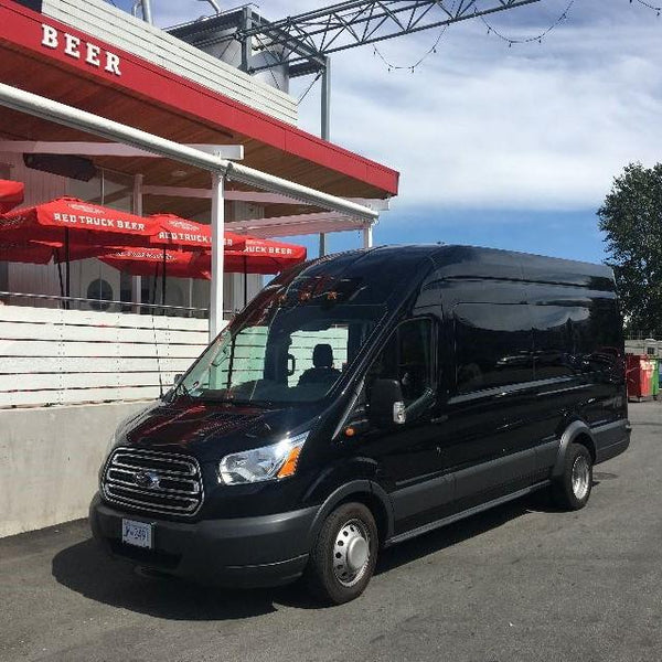 Bertha in front of Red Truck Brewing